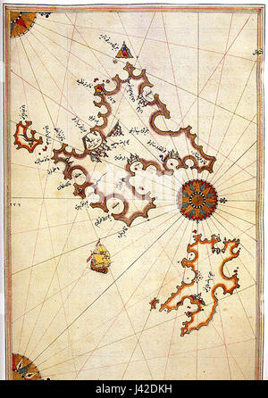 Maiorca e Minorca da Piri Reis Foto Stock