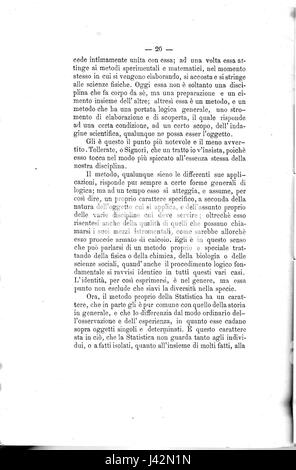 Messedaglia la statistica e i suoi metodi 20 Foto Stock