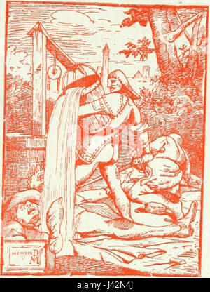 *La Secchia rapita* (il secchio rubato) è un poema epico satirico di Alessandro Tassoni, pubblicato nel 1622. L'opera prende in giro la tradizione epica classica attraverso la sua narrazione umoristica su un secchio rubato durante una guerra tra Modena e Bologna. Foto Stock