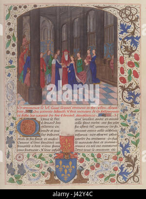 Il matrimonio Edward IV Elizabeth Sir Alfred Hitchcock Wavrin Anciennes Chroniques d'Angleterre Francais 85 F109 Foto Stock