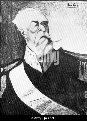 Kungen ho fransk karikatyr Foto Stock