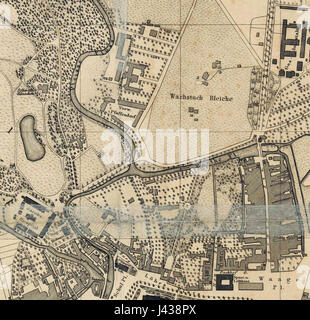 Mappa Pfaffendorf Leipzig Foto Stock