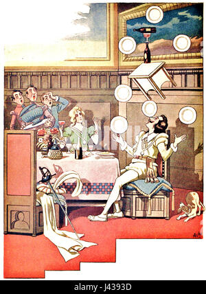 *La bella durmiente del bosque* è il titolo spagnolo di *la bella addormentata*, una fiaba ben nota. Pagina 17 si riferisce probabilmente a una parte specifica dell'edizione illustrata di questa storia classica, mostrando scene del racconto che raffigurano la maledizione del princessâ, il suo sonno e l'eventuale risveglio del principe. Foto Stock