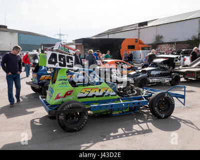 Addio stock car meeting a Wimbeldon aratro Lane stadium 26/3/2017 Foto Stock