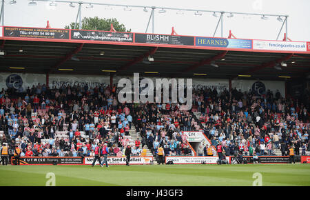 Stoke City tifosi sulle tribune prima che il gioco Foto Stock