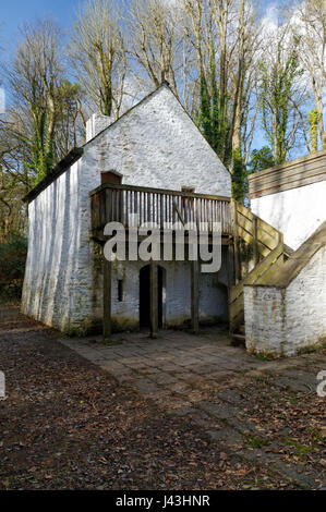 Tudor House, St Fagans National History Museum/Amgueddfa Werin Cymru, Cardiff, Galles del Sud, Regno Unito. Foto Stock