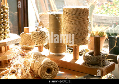 Sparto halfah erba utilizzato per l'artigianato come corde e basketry " espadrilles " Foto Stock