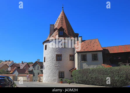 Torre Scheibleinsturm, 1376, Weissenburg in Bayern, una città in Media Franconia, Baviera, Germania Foto Stock