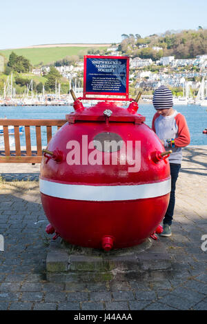 Miniera di mare smantellata a Dartmouth, Devon , Inghilterra, Regno Unito. Foto Stock