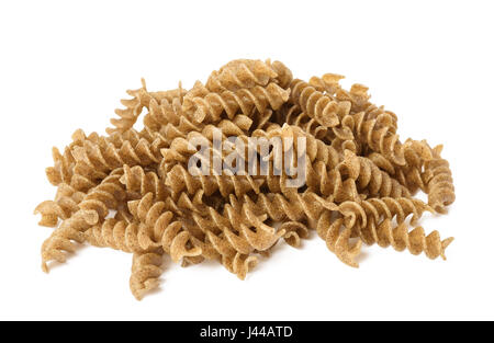 Integrali Fusilli gruppo isolato su sfondo bianco Foto Stock