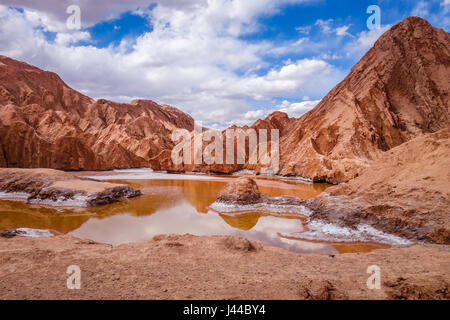 La Valle de la muerte del paesaggio in San Pedro de Atacama, Cile Foto Stock