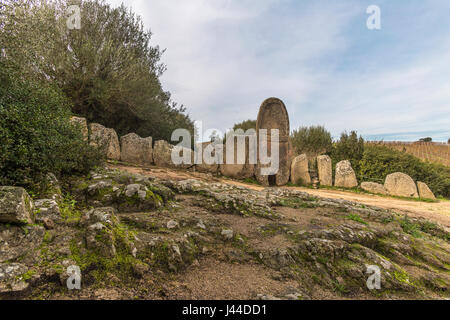 Tomba dei Giganti di Coddu Vecchiu - Arzachena Foto Stock