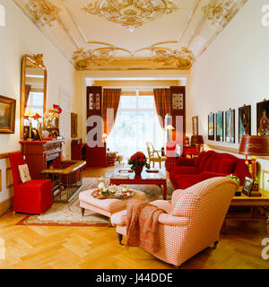 Opulento soggiorno Foto Stock