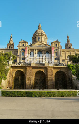 Barcellona, Spagna - 15 Aprile 2017: Museo Nazionale di Barcellona, Plaça de Espanya,Spagna. Foto Stock