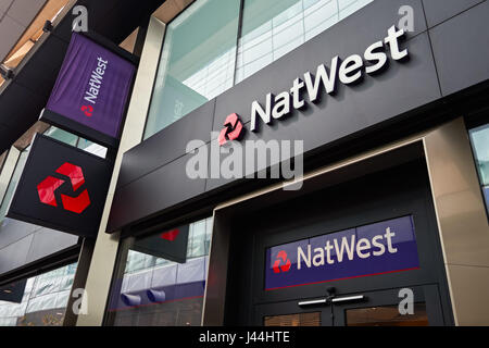 Natwest Bank branch a Crossrail Luogo a Canary Wharf, Londra England Regno Unito Regno Unito Foto Stock