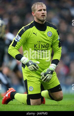 KASPER SCHMEICHEL Leicester City FC PORTIERE Etihad Stadium Manchester Inghilterra 06 Febbraio 2016 Foto Stock