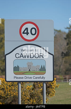 Cawdor village vicino a Nairn, Grampian regione. A nord-est. La Scozia. Foto Stock