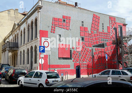 HQ di architetti portoghesi Association, Lisbona, Portogallo, nel ristrutturato edificio riciclato Foto Stock