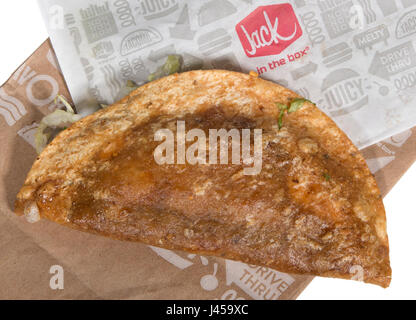 Jack in the Box taco Foto Stock