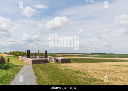 British cimitero militare di Rancourt sul campo di battaglia di somme del nord della Francia Foto Stock