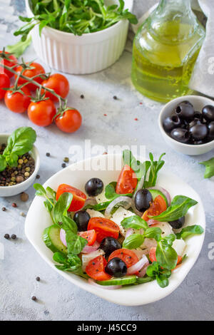 Insalata greca insalata greca. Foto Stock