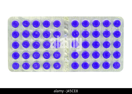 Set di grandi dimensioni delle pillole in blister trasparente pack Foto Stock