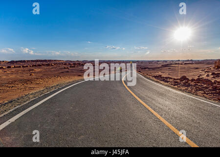 Yardang nazionale parco geologico di Dunhuang City,provincia di Gansu,Cina Foto Stock