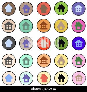 I pulsanti colorati con vettore di case Illustrazione Vettoriale