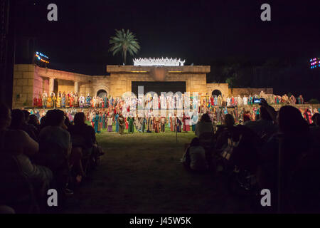 Mesa, Arizona - La Mesa Pagent Pasqua, denominata " Gesù Cristo, " è presentato annualmente nelle settimane prima di Pasqua dalla chiesa mormone. Esso utilizza una ca Foto Stock