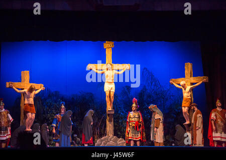 Mesa, Arizona - La Mesa Pagent Pasqua, denominata " Gesù Cristo, " è presentato annualmente nelle settimane prima di Pasqua dalla chiesa mormone. Esso utilizza una ca Foto Stock