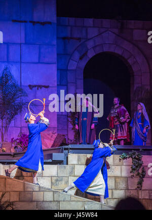 Mesa, Arizona - La Mesa Pagent Pasqua, denominata " Gesù Cristo, " è presentato annualmente nelle settimane prima di Pasqua dalla chiesa mormone. Esso utilizza una ca Foto Stock