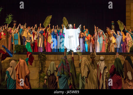 Mesa, Arizona - La Mesa Pagent Pasqua, denominata " Gesù Cristo, " è presentato annualmente nelle settimane prima di Pasqua dalla chiesa mormone. Esso utilizza una ca Foto Stock