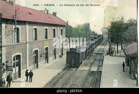 PARIS Le Chemin de fer de Sceaux Gare Sceaux Ceinture Foto Stock