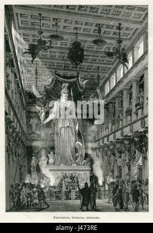 Il Partenone, interno, restaurato Mahaffy John Pentland 1890 Foto Stock