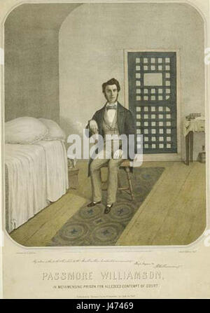 Passmore Williamson nel carcere di Moyamensing 1855 Foto Stock