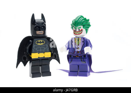 Lego Batman Movie minifigure con Joker Foto Stock