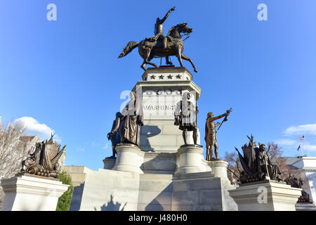 Il Monumento a Washington Historic landmark Piazza Capital Richmond Virginia/Washington Monument Piazza Capital in Richmond Foto Stock