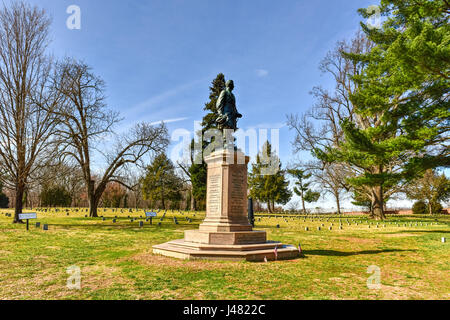 Cannoni su un campo di battaglia di Fredericksburg, Virginia Foto Stock