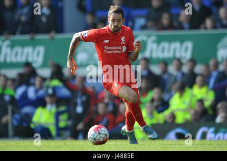 DANNY INGS Liverpool FC GOODISON PARK EVERTON INGHILTERRA 04 Ottobre 2015 Foto Stock