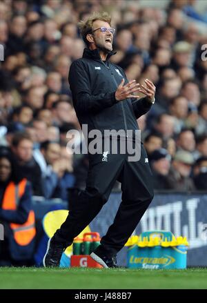 Animazione di un manager di Liverpool Tottenham Hotspur V LIVERPOOL Stadio White Hart Lane Londra Londra Inghilterra 17 Ottobre 2015 Foto Stock