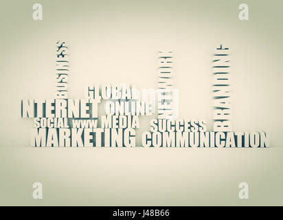 Internet marketing parole correlate Foto Stock