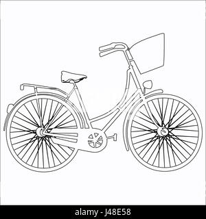 In bicicletta. Bike Icona vettore. Concetto di ciclismo. Foto Stock