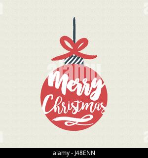 Buon Natale calligraphy preventivo, lettering design testo per la stagione delle feste. Creative vintage font tipografia illustrazione. EPS10 vettore. Illustrazione Vettoriale