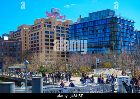 Famoso edificio torre di vedetta di Brooklyn New York - Manhattan / NEW YORK - Aprile 1, 2017 Foto Stock