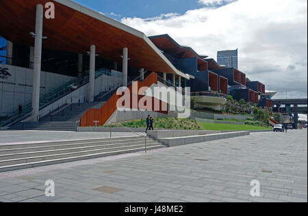 La ICC Sydney Exhibition Center presso il Centro Convegni Internazionale Sydney (ICC) Sydney, Australia Foto Stock