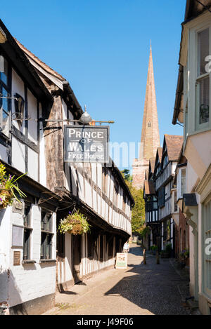 Ledbury Herefordshire, Regno Unito - Church Lane. Foto Stock