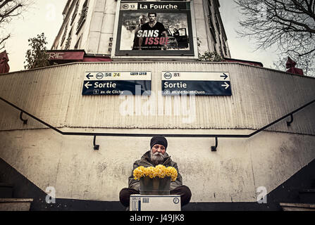 Fiori a La Fourche - Parigi, Francia Foto Stock