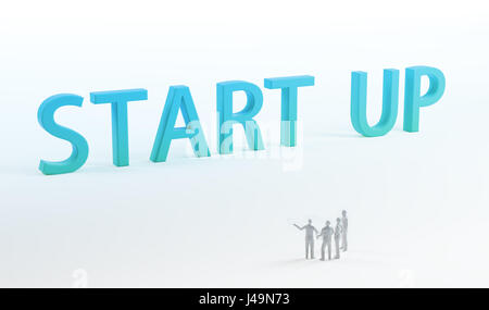 Start up company - 3D concetto illustrazione Foto Stock