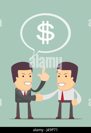 Due imprenditori stringono le mani Illustrazione Vettoriale