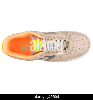 WMS Nike Air Force 1 '07 PRM argento metallizzato - 616725-004 Foto Stock